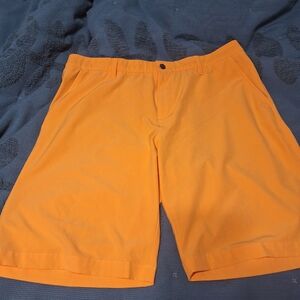 Orange Adidas Golf Shorts Size 38
